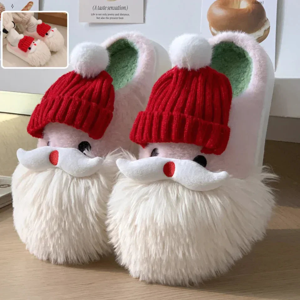 Cozy Christmas Santa Slippers